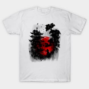 Ninja Academy - Japanese Martial Arts Temple with Bonsai T-Shirt